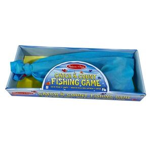 Melissa & Doug Catch & Count Fishing Game Magnetic Wooden 2 Poles